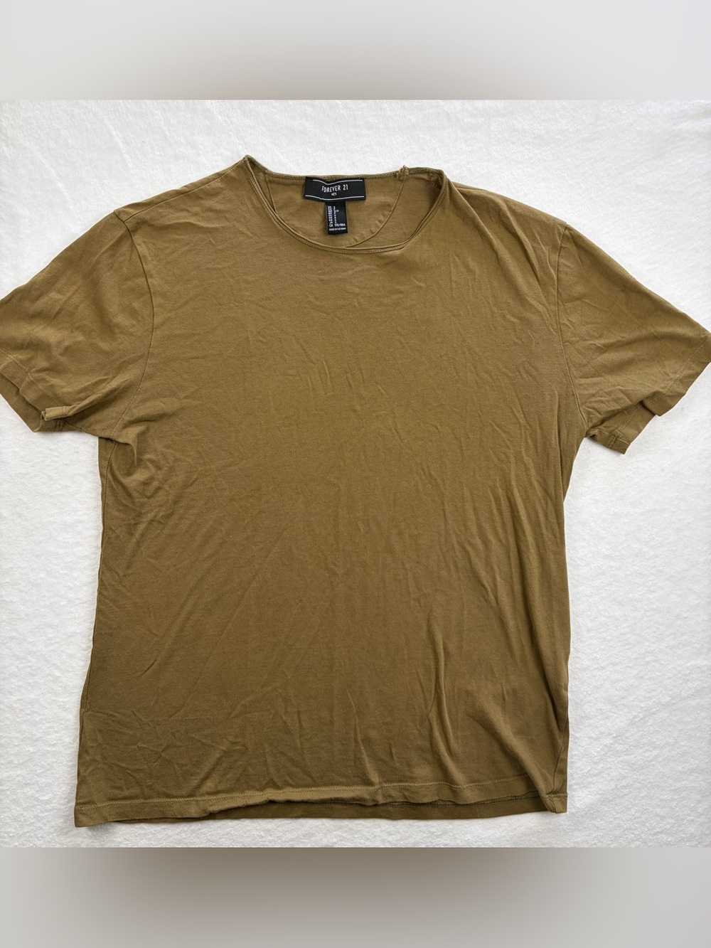 Forever 21 Men's‎ Olive Crew Neck Short Sleeve Tee